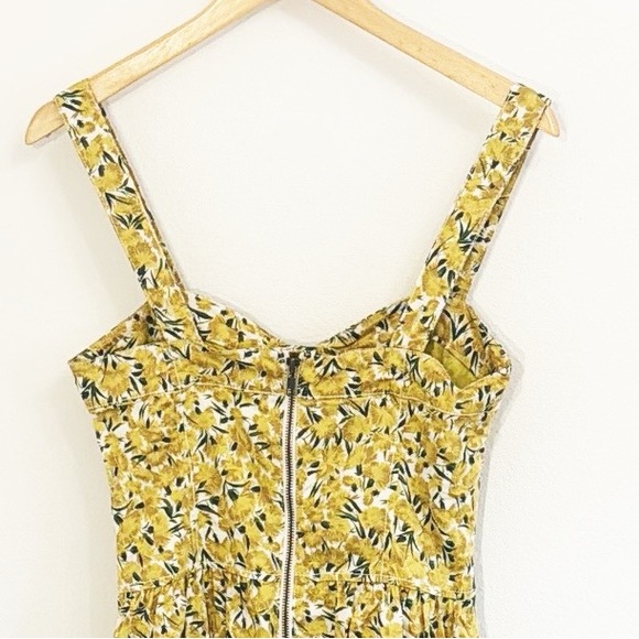 FREE PEOPLE Dandelion Yellow Mini Dress With Pockets Sleeveless Size Small - Picture 6 of 9